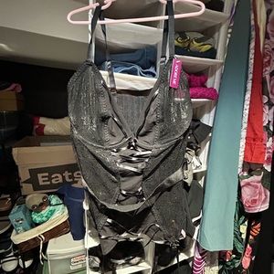 Adore Me 34DD Bustier  Black NWT